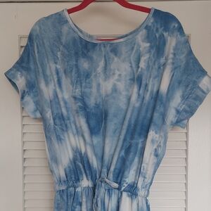 Blue Tie-Dye Jumpsuit